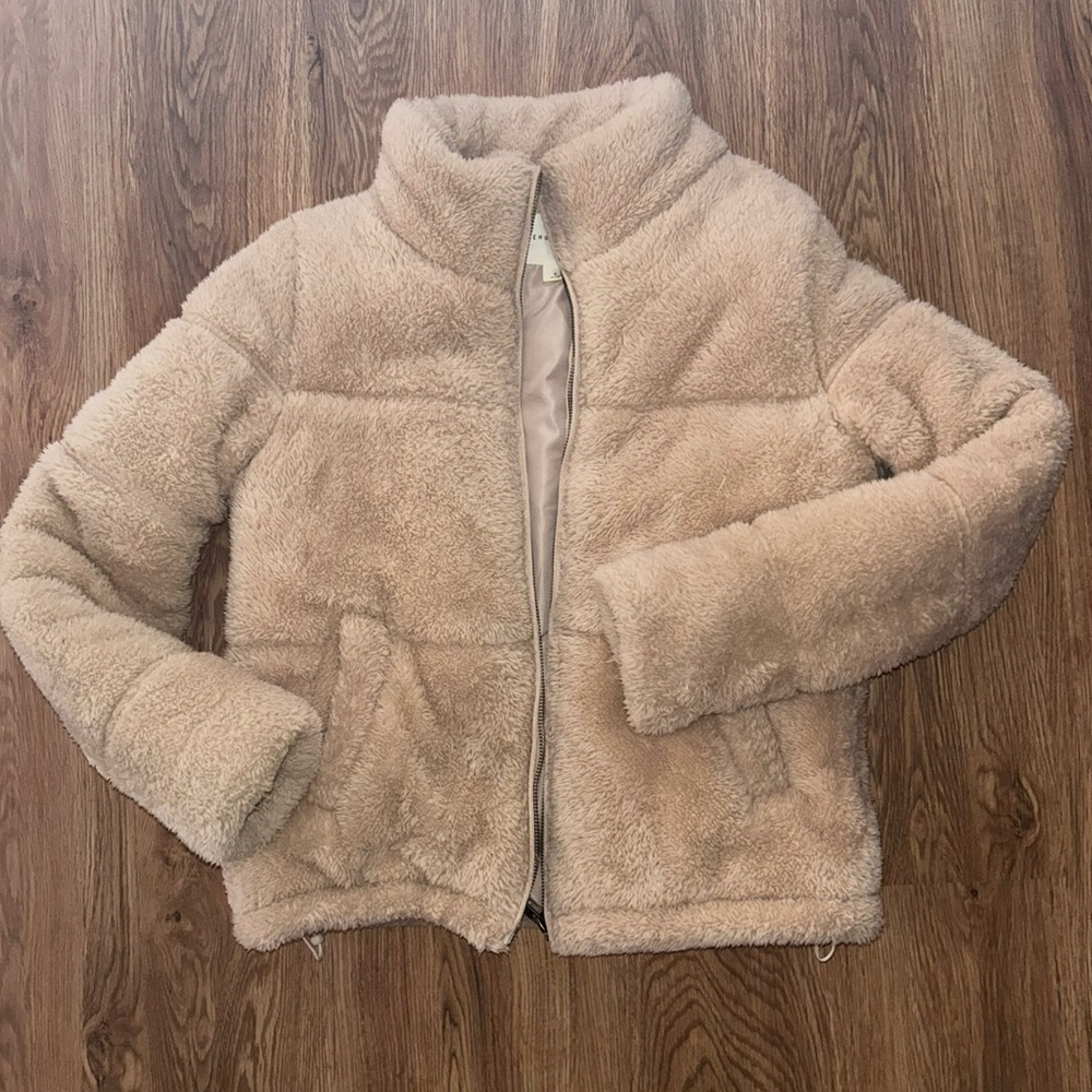 Fluffy Tan Winter Coat